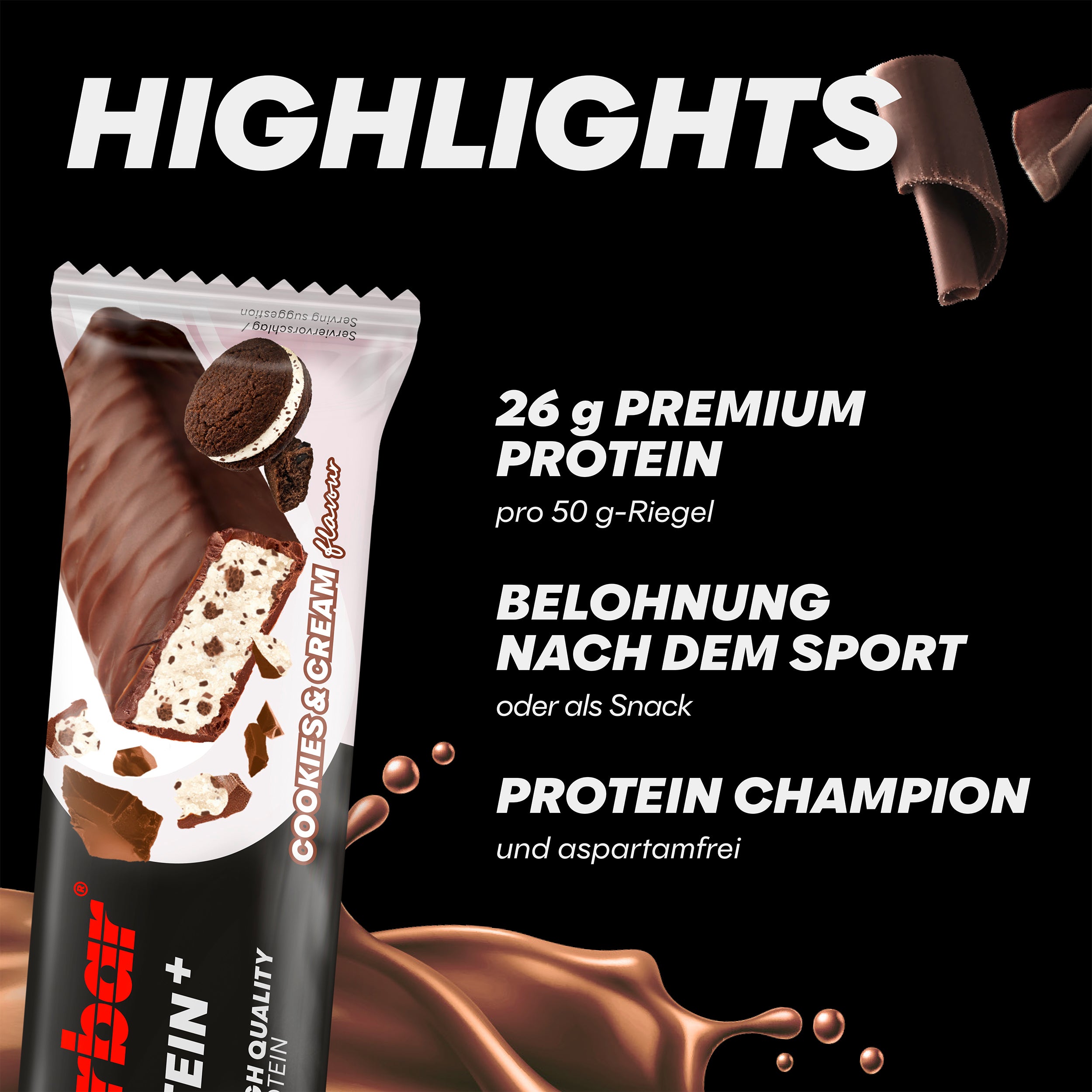 highlight image for 52% Protein Plus - 1 Box (20 x 50g) Cookies & Cream