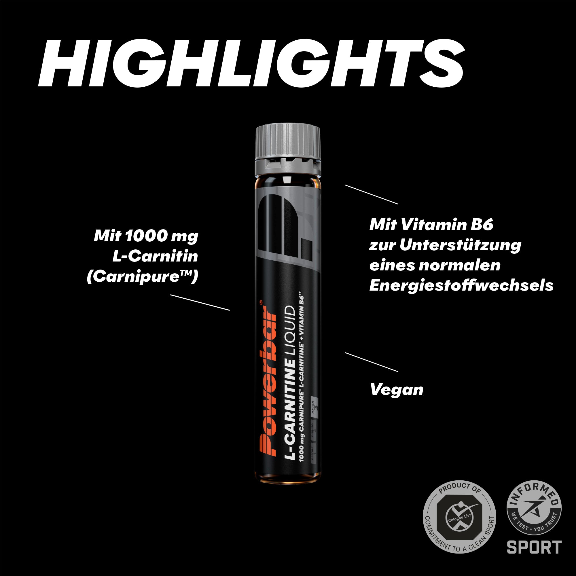 highlight image for Black Line L-Carnitin Liquid - 1 Box (20 x 25ml) Neutral