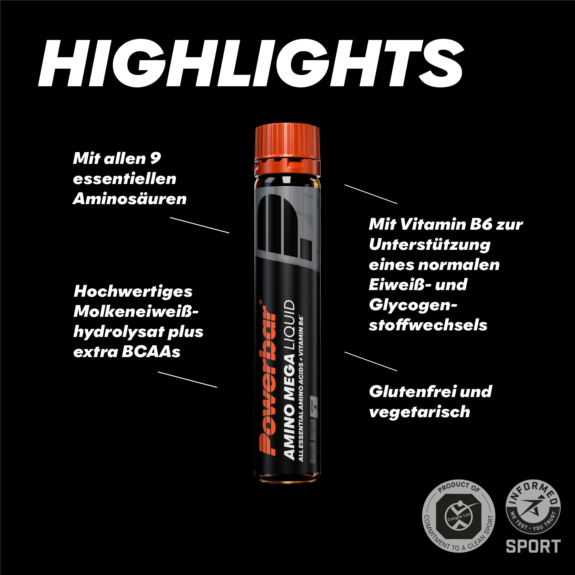 highlight image for Black Line Amino Mega Liquid - 1 Box (20 x 25ml) Neutral