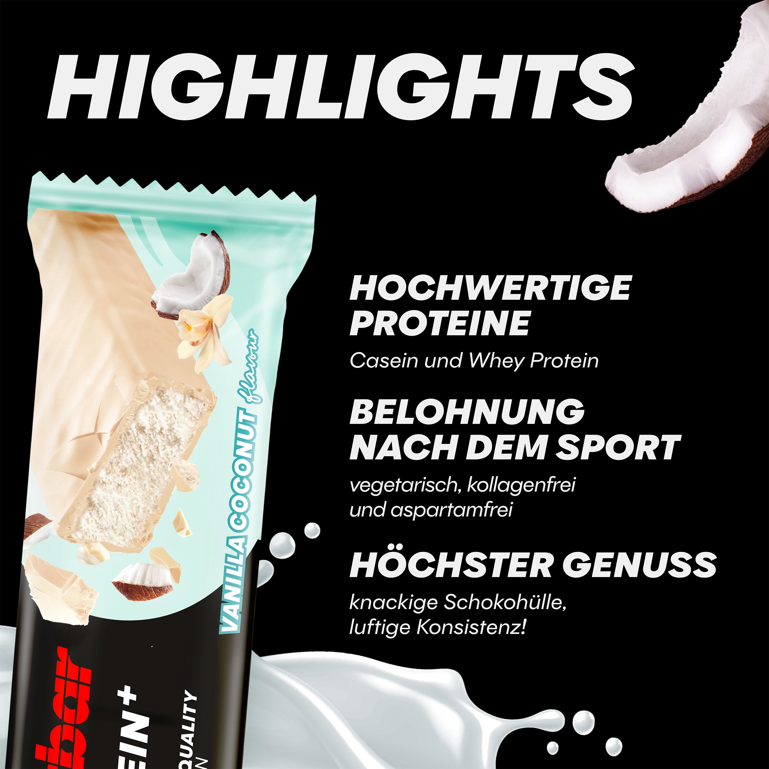 highlight image for 30% Protein Plus - 1 Box (15 x 55g) Vanilla-Coconut