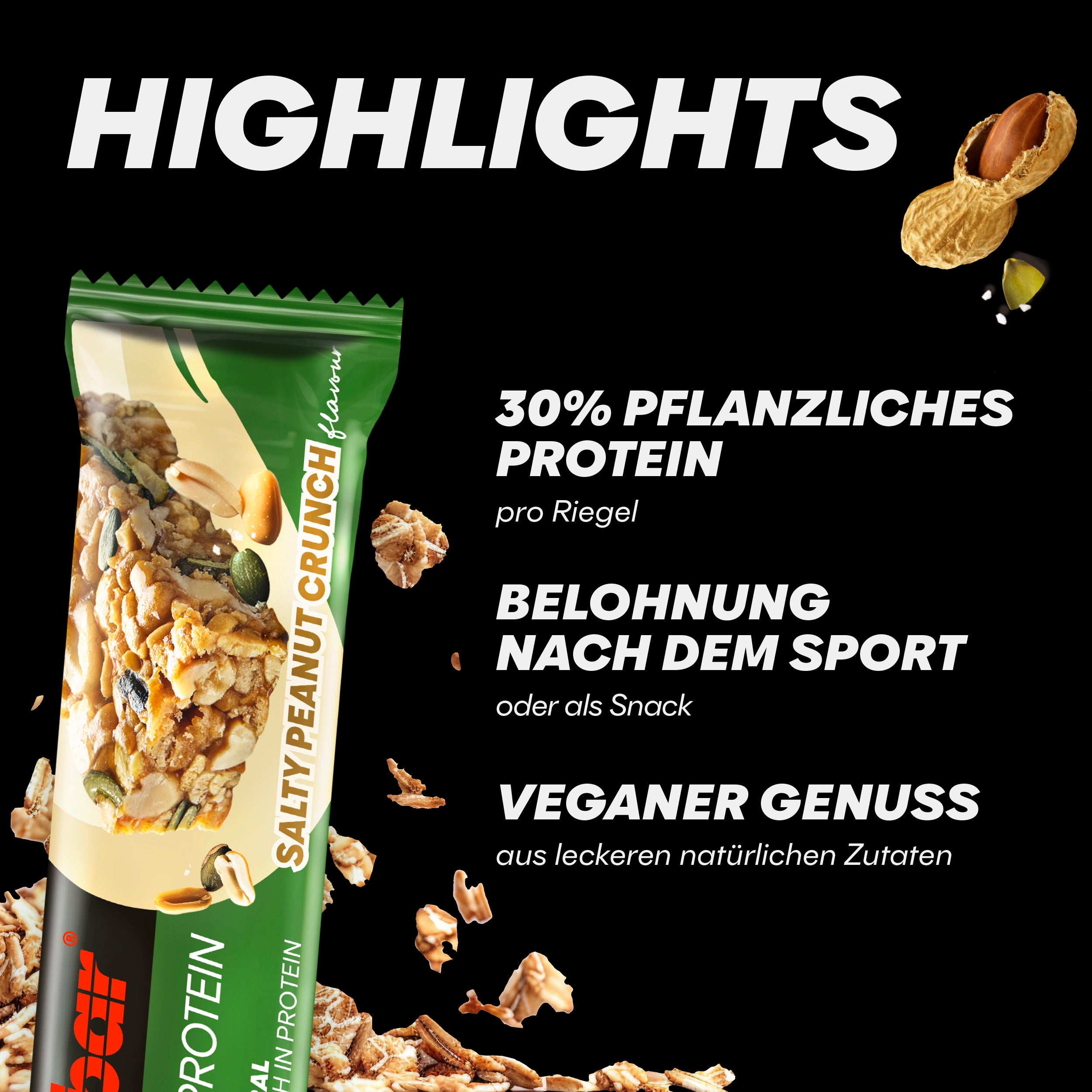 highlight image for Natural Protein - 1 Box (18 x 40g) Salty Peanut Crunch