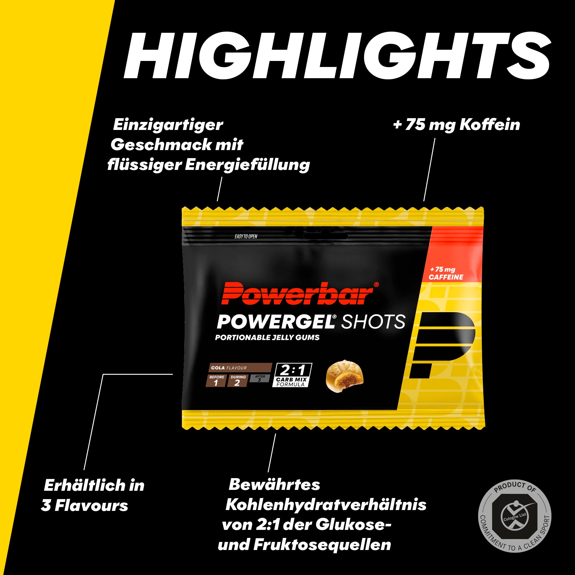 highlight image for PowerGel Shots - 1 Box (24 x 60g) Cola (+ Koffein)
