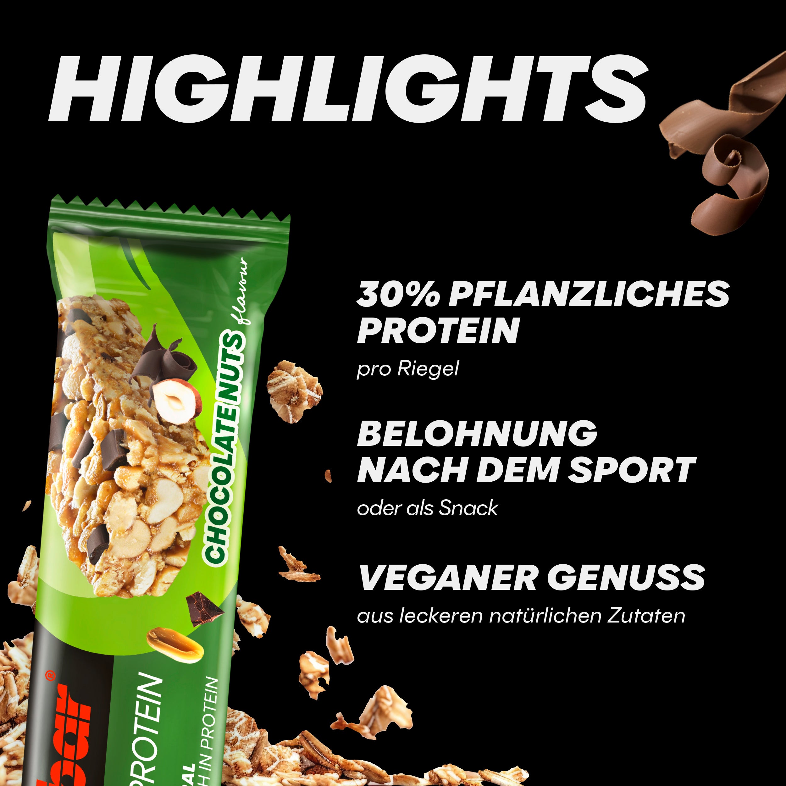 highlight image for Natural Protein - 1 Box (18 x 40g) Chocolate Nuts
