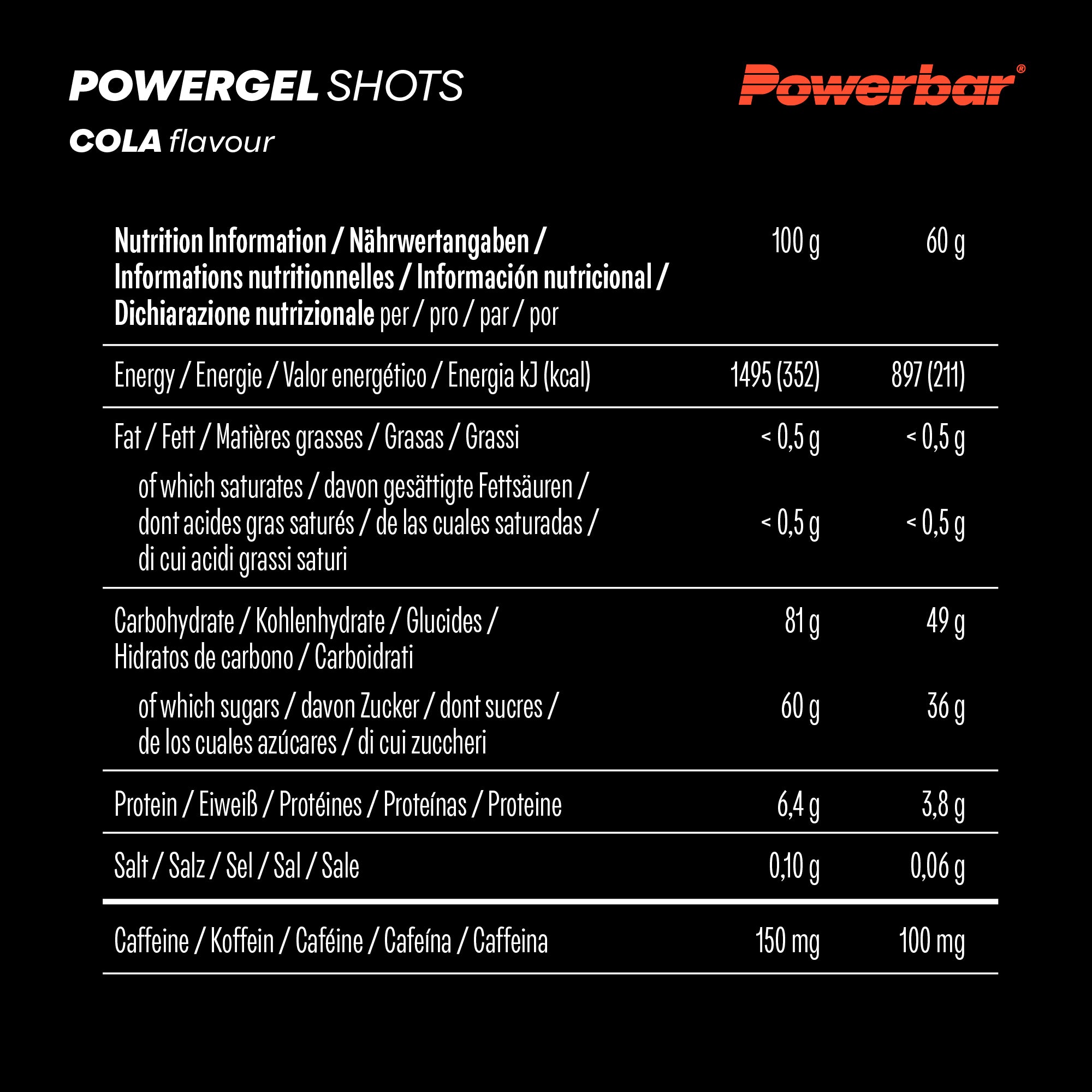 nutrition image for PowerGel Shots - 1 Box (24 x 60g) Cola