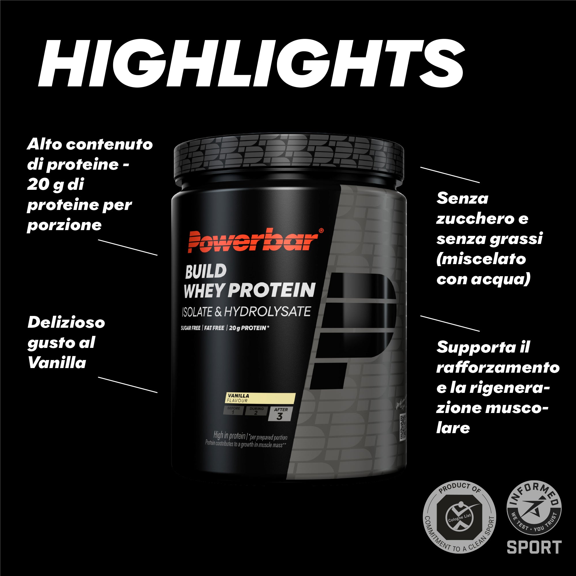 highlight image for Build Whey Protein - Proteine in polvere isolate + idrolizzate