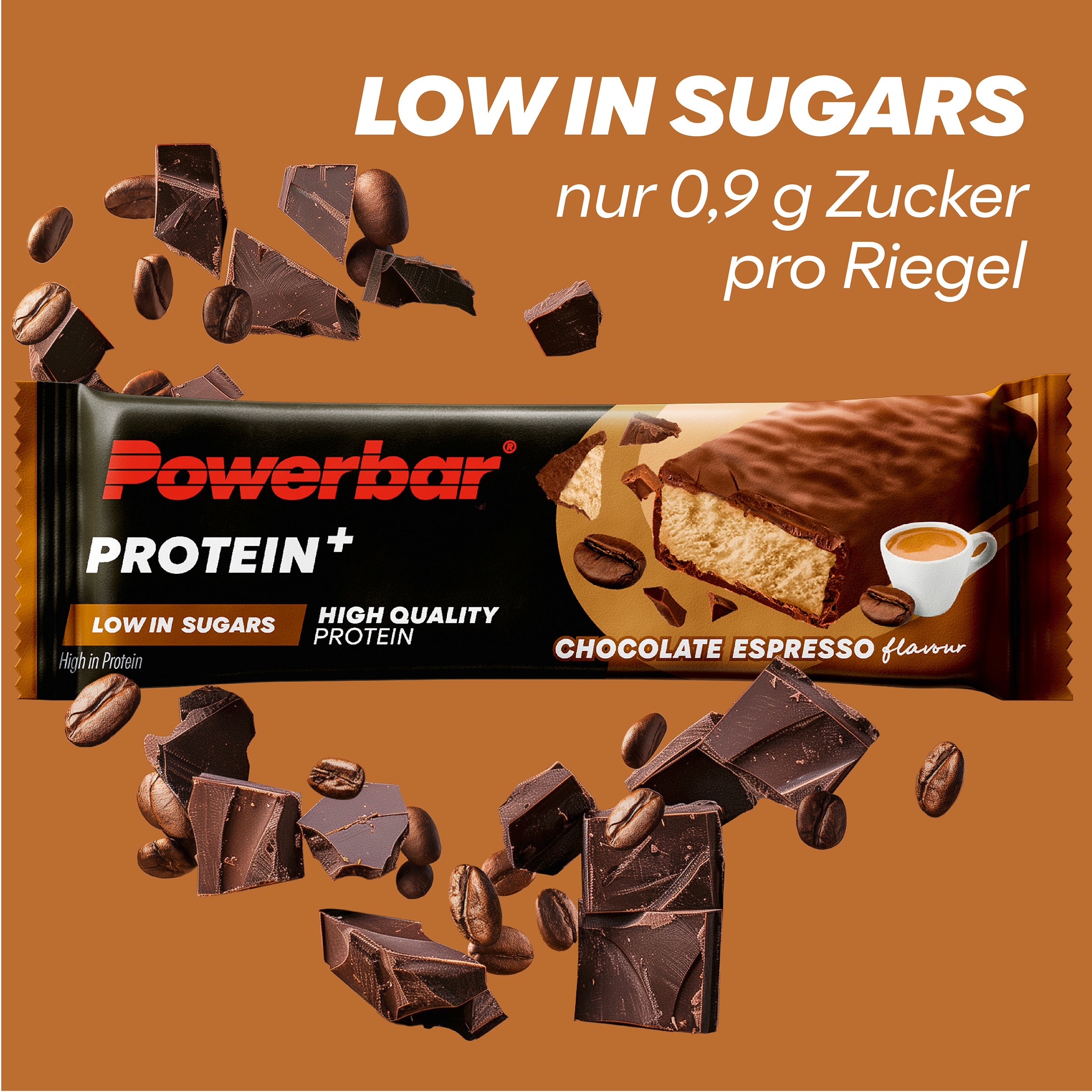 highlight image for Protein+ Low in Sugars - 1 Box (16 x 35g) Chocolate Espresso