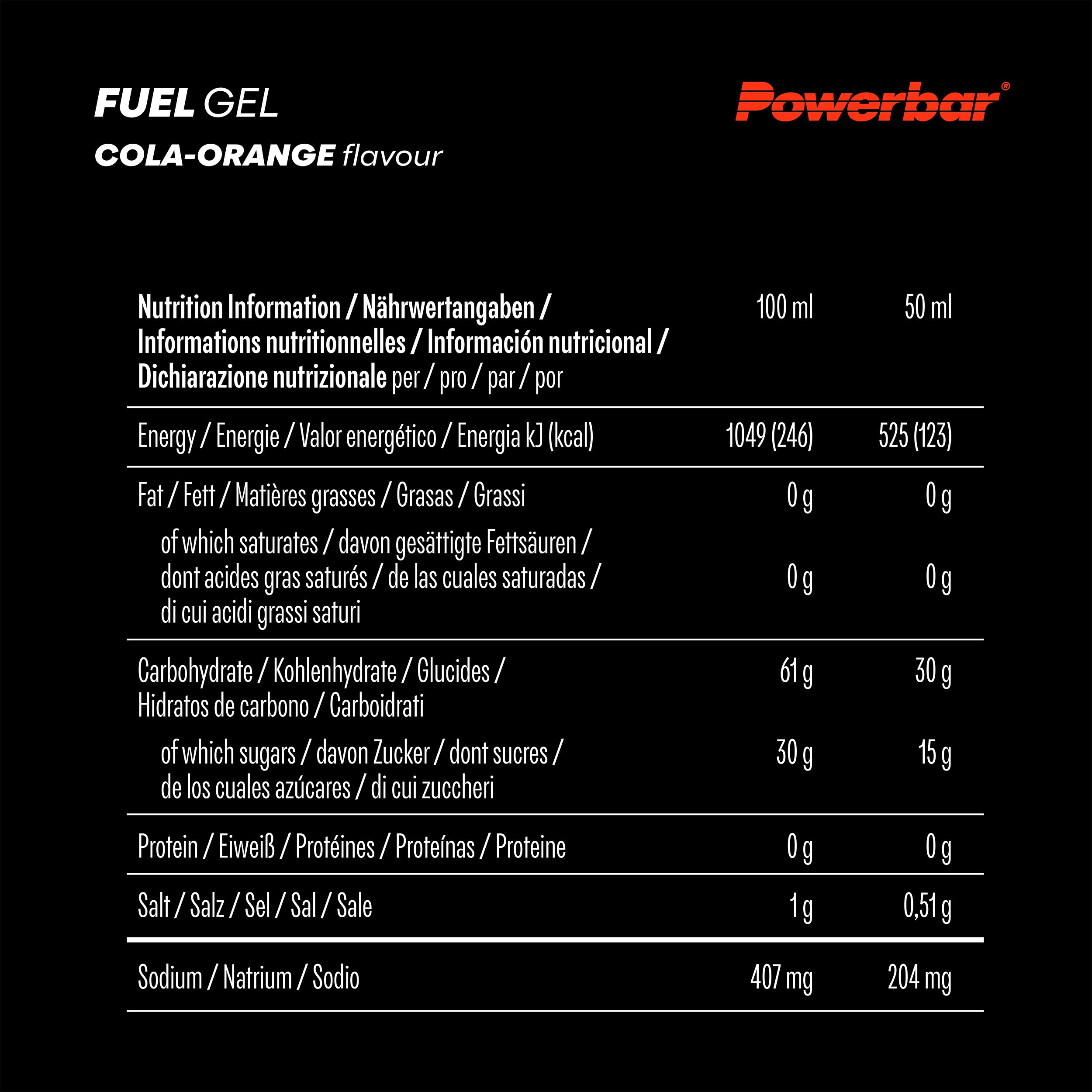 nutrition image for Fuel Gel 30 - 12 Gels (12x50ml) Cola-Orange