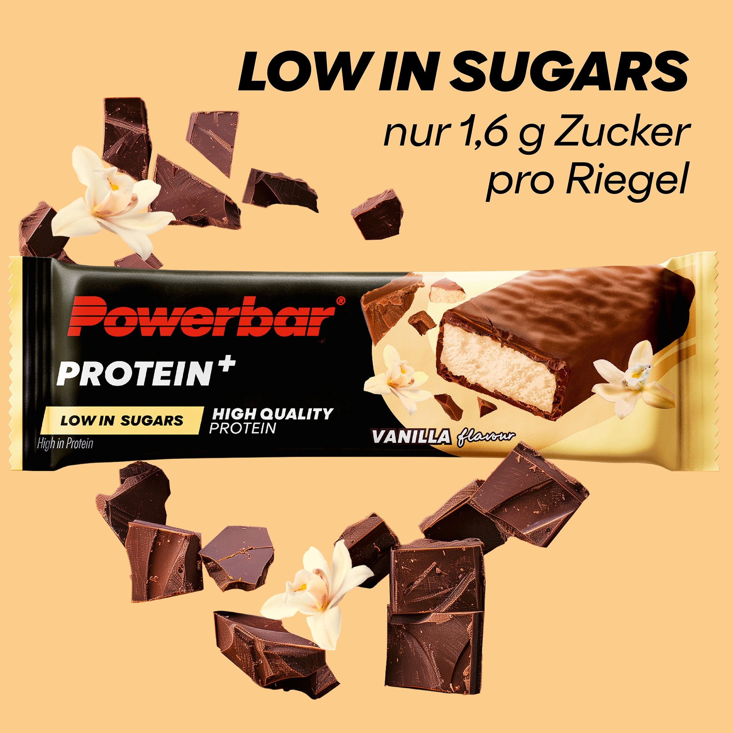 highlight image for Protein+ Low in Sugars - 1 Box (16 x 35g) Vanilla