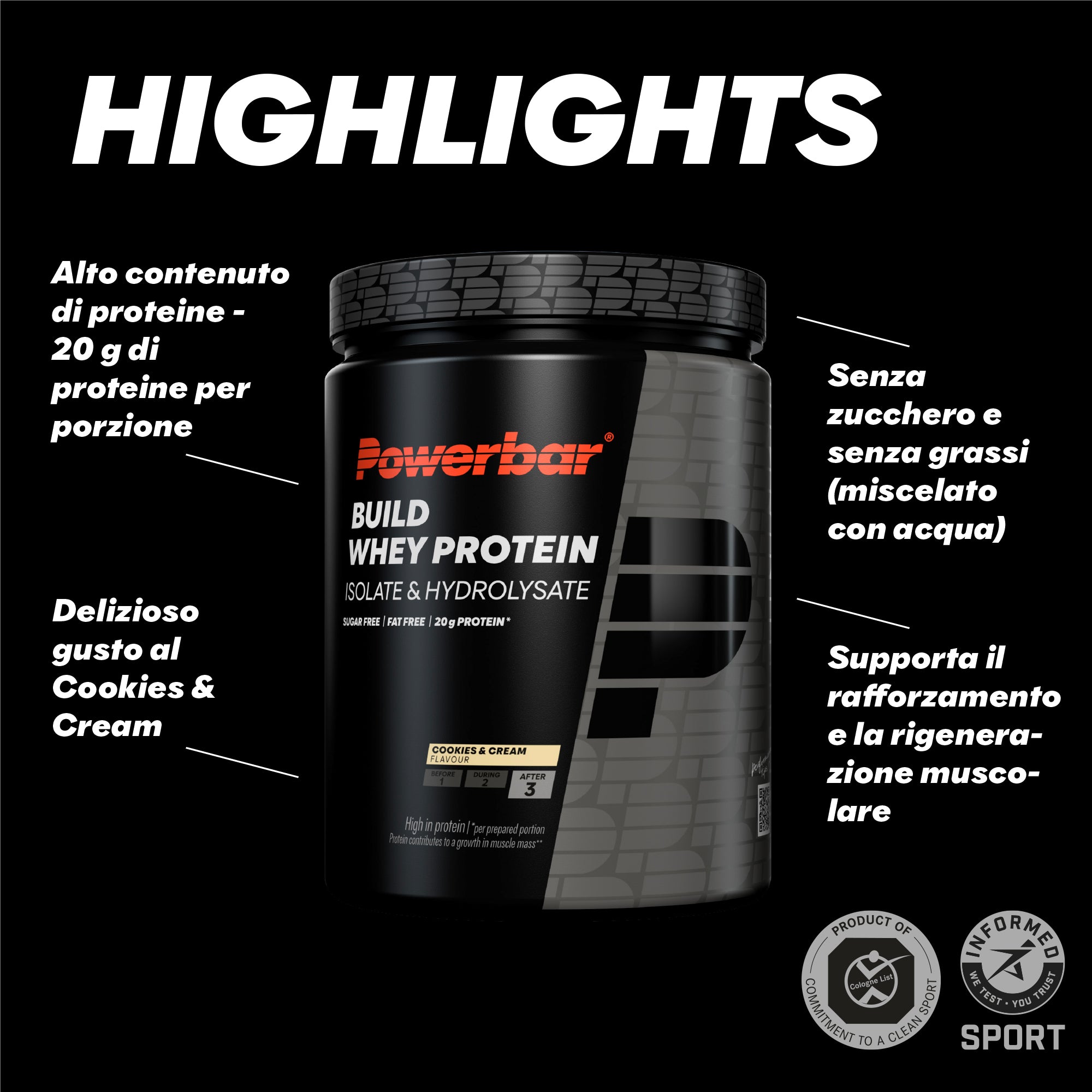 highlight image for Build Whey Protein - Proteine in polvere isolate + idrolizzate