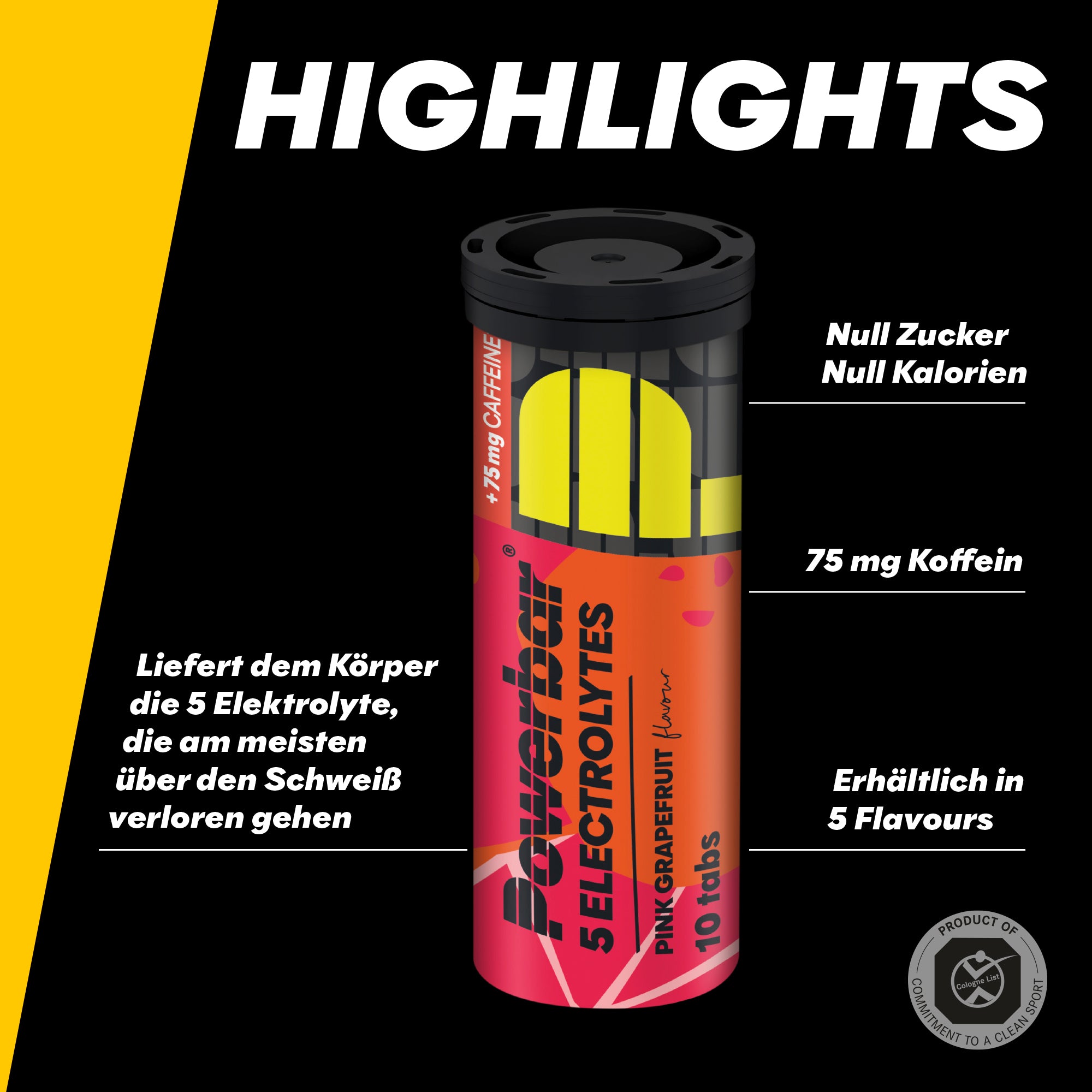 highlight image for 5Electrolytes - 1 Box (12 x 41g) Pink Grapefruit (+ Koffein)