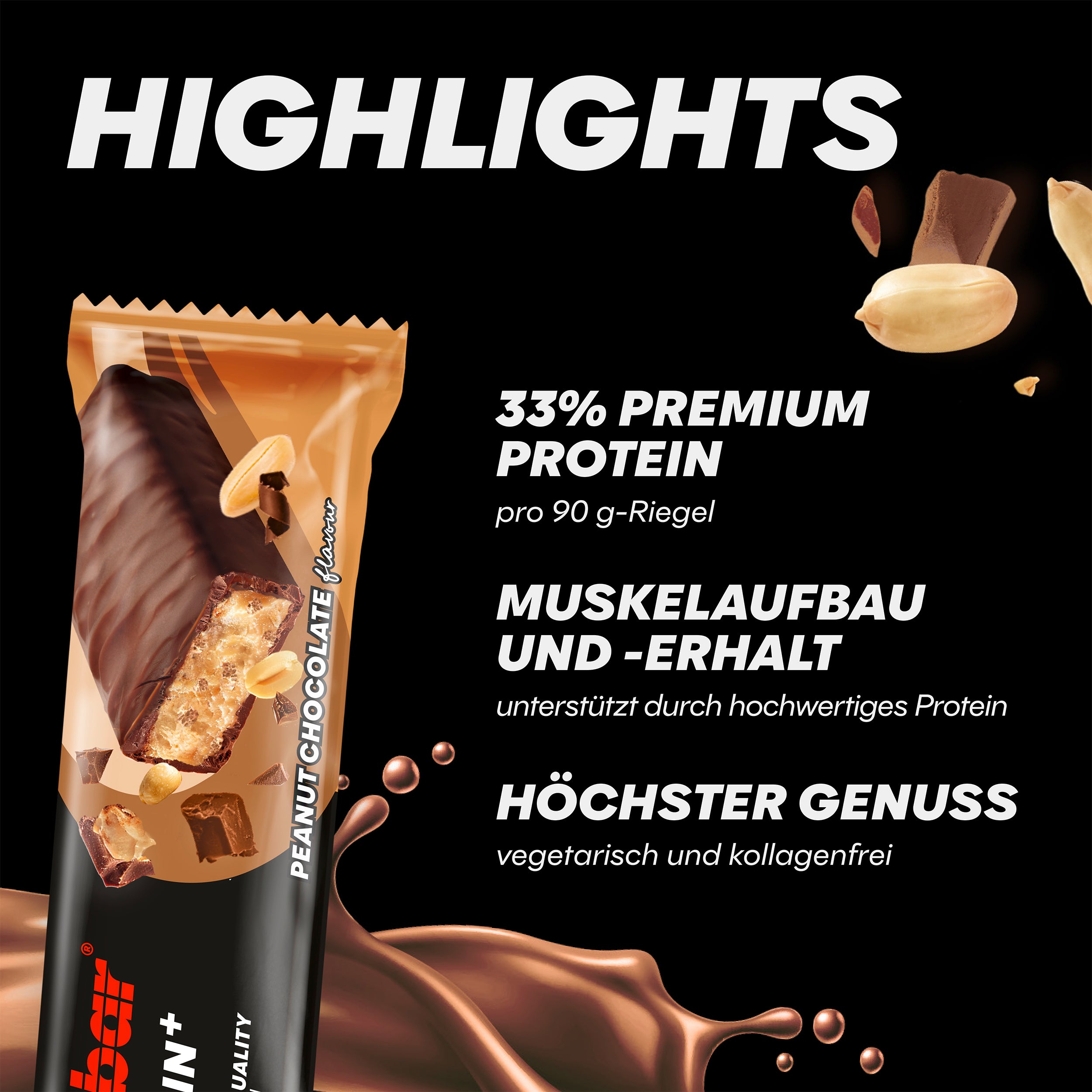 highlight image for 33% Protein Plus - 1 Box (10 x 90g) Chocolate Peanut