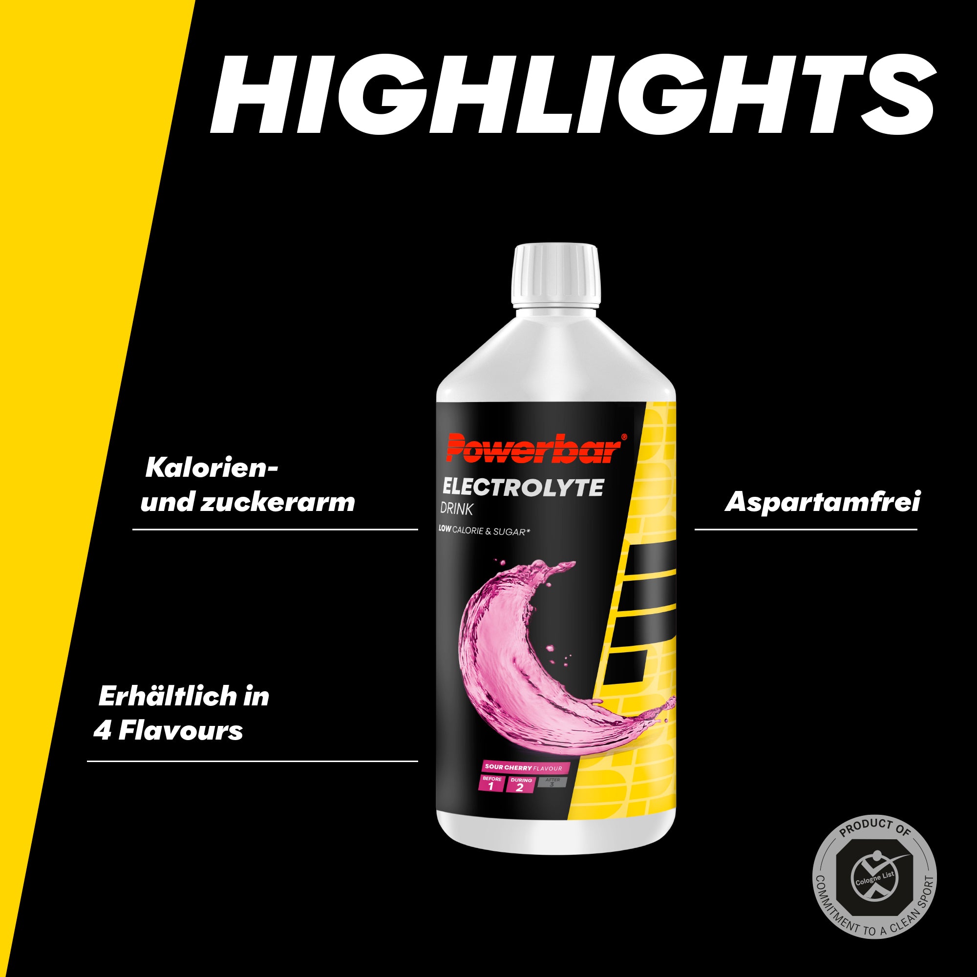 highlight image for Electrolyte Drink - 1 Bottle (1 x 1000ml) Sour Cherry