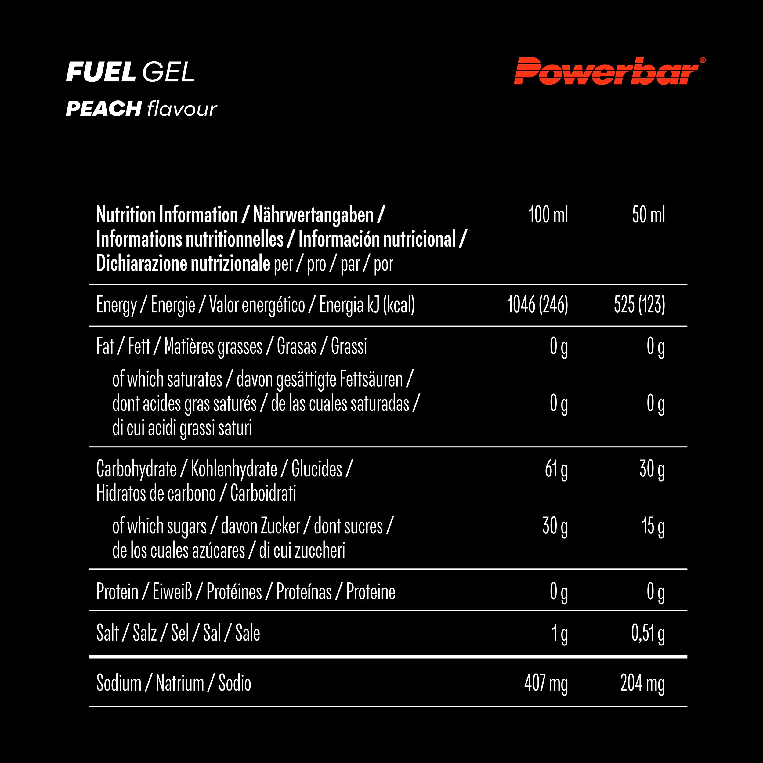 nutrition image for Fuel Gel 30 - 4 Gels (4x50ml) Peach