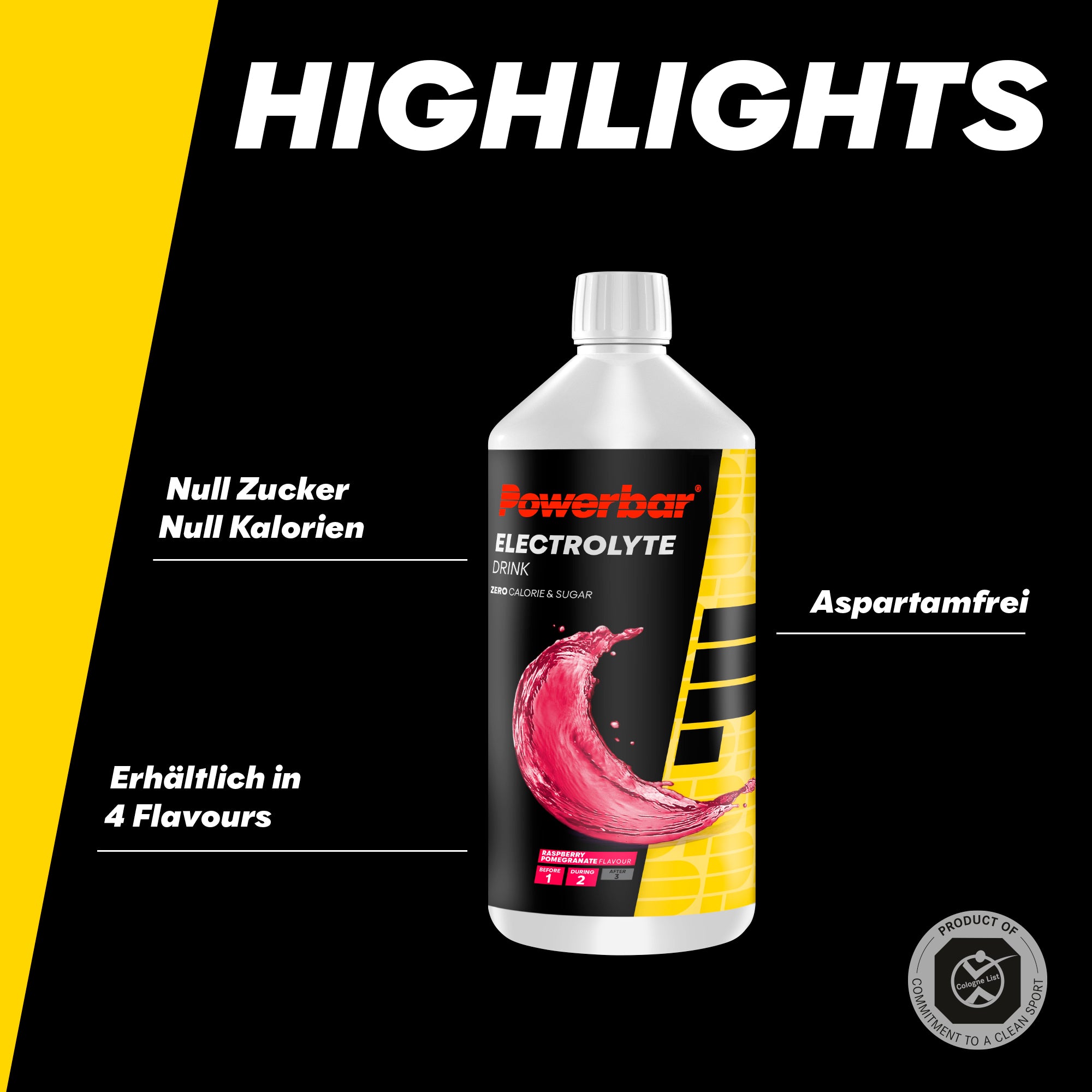 highlight image for Electrolyte Drink - 1 Bottle (1 x 1000ml) Raspberry Pomegranate