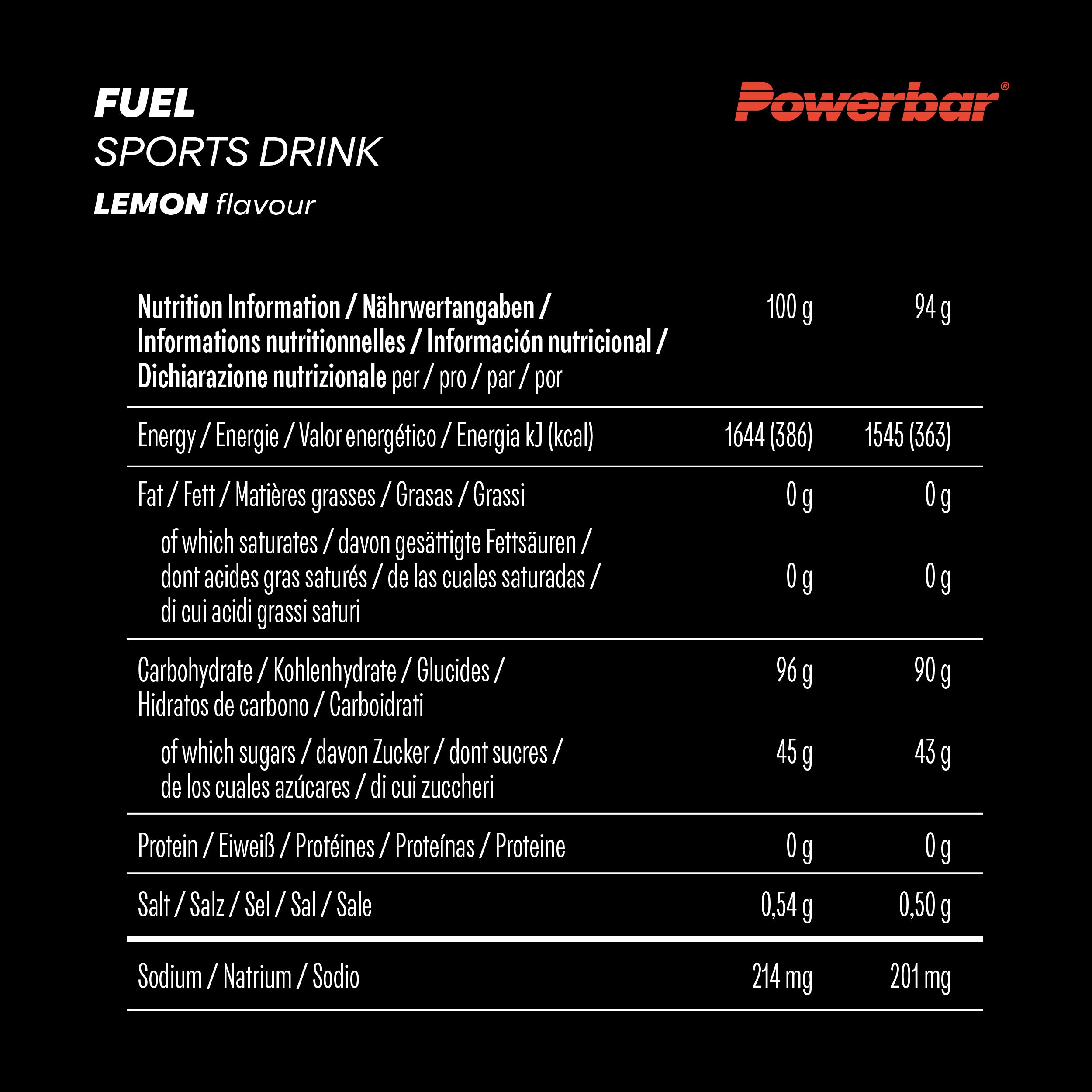 nutrition image for Fuel 90 Sports Drink - 10 Sachets (10x94g) Lemon