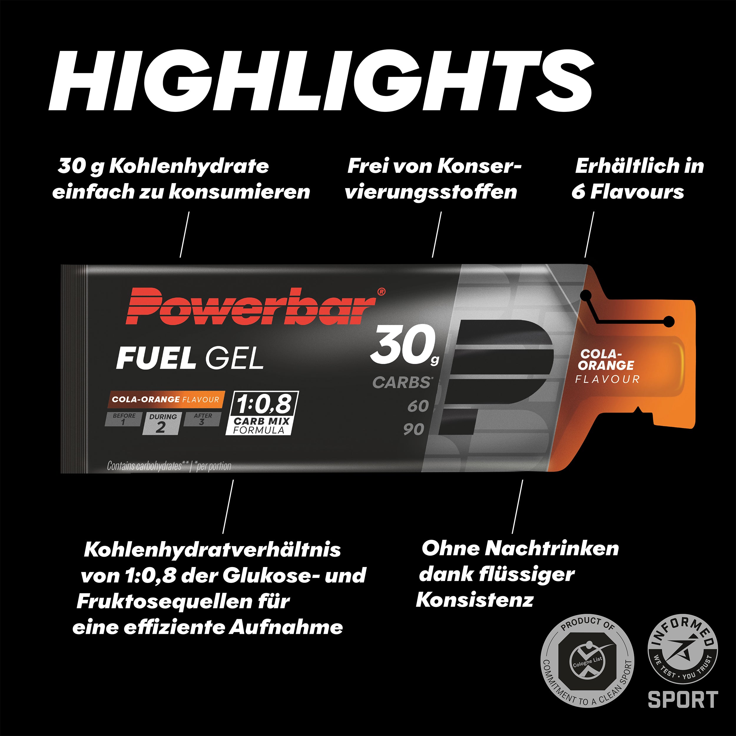 highlight image for Fuel Gel 30 - 12 Gels (12x50ml) Cola-Orange